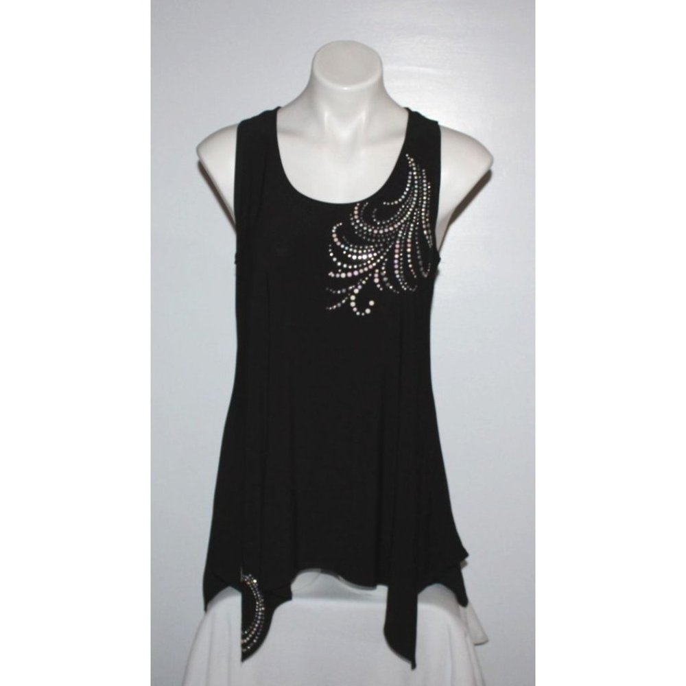 PRETTY WOMAN Women's Black Sleeveless Top Size S